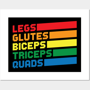 Legs Glutes Biceps Triceps Quads LGBTQ Posters and Art